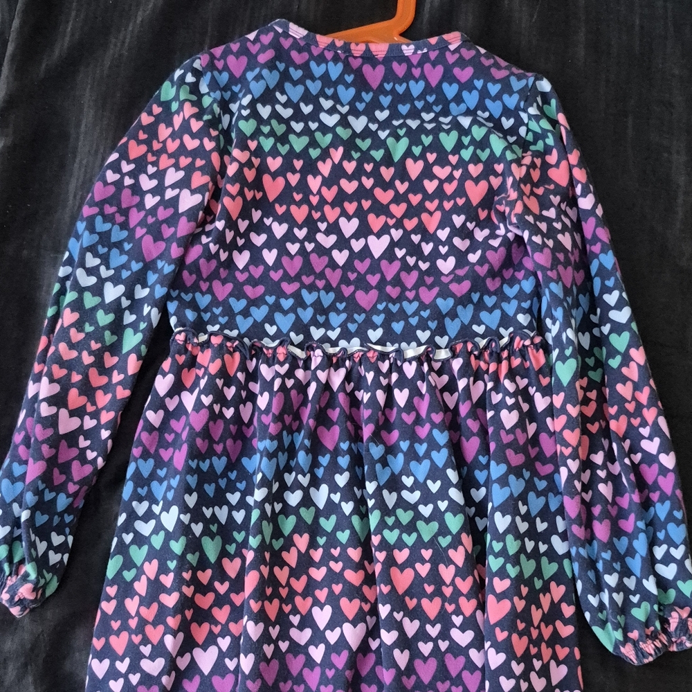 Multicolor Heart Pattern Dress And Size 6 Blue And White Dress